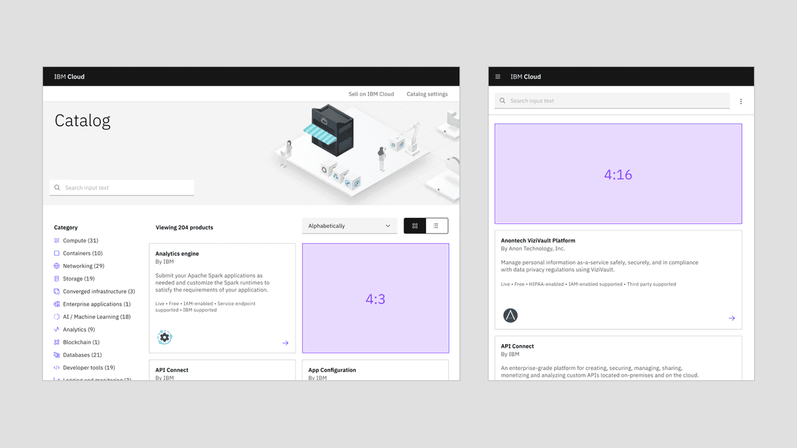 Adaptive aspect ratios example